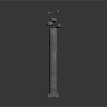 Three Ancient Stone Columns Architecture Structure With Scattered Stones On Their Tops