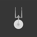 Modern Spaceship Star Trek Spaceship Vehicle 3d model