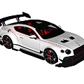 White Sports Car With Black Rear Spoiler Red Accents And Sporty Design
