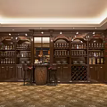 Elegant Wine Cellar Interior Design With Wooden Wine Racks Wine Barrel Bar Counter And Chairs