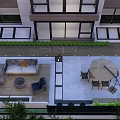 Rooftop Garden Outdoor Space With Sofa Chair Plants And Ambient Lighting