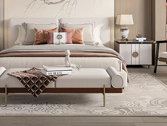 Double bed 3d model