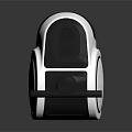 Modern Service Robot With Screen Eyes And Black White Wheel Design