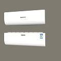 Modern White Wall Mounted Air Conditioner Fan Units With Sleek Home Interior Design