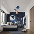 Modern Children's Room Star Children's Room 3d model