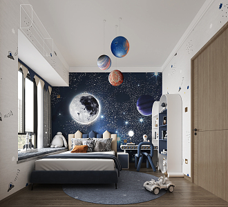 Modern Children's Room Star Children's Room 3d model