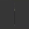 Elegant Medieval Spear With Intricate Spearhead Black Shaft And Golden Accents