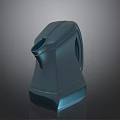 Sleek Blue Modern Water Kettle With Glossy Surface And Ergonomic Handle
