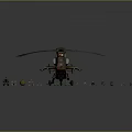 Detailed Camouflage Military Helicopter Model With Various Weapons And Accessories