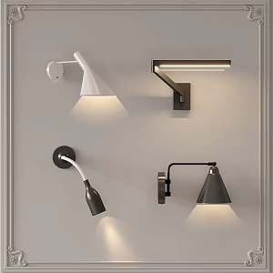 Wall lamp bedside lamp reading lamp combination 3d model