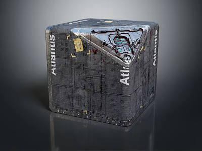 Airtrans Sturdy Cube Shaped Metallic Shipping Container With Durable Design Features 3d model