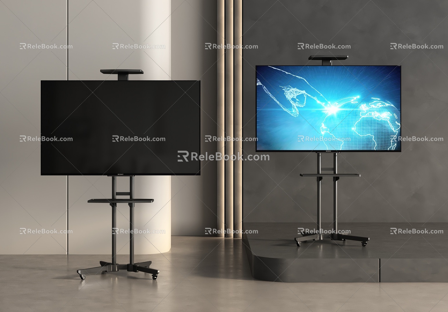 Mobile TV TV Conference Video Conference Flat-screen Flat-screen TV 3d model