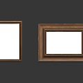 Two Different Styles of Wooden Picture Frames Displayed on White Background with Reflection
