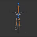 Bicycle Parts Wheels Frame And Complete Mountain Bike In Blue Orange Design