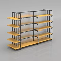 Open Design Display Shelving Units with Metal Frame and Wooden Shelves for Retail Stores