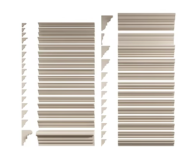 Decorative Gypsum Coving Collection With Various Designs Styles And Interior Profiles 3d model