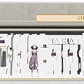 ZARA Shop Window Display With Comfortable Attire Mannequin Clothing And Accessories