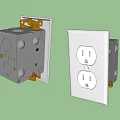 modern socket plug 3d model