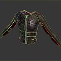 Black Long Sleeve Fitted Top With White Logo On Chest And Zipper Design