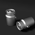 Silver Metal Barrel shaped Decorative Ornament Set with Handles For Home Decor