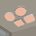 Modern Ceiling Lights Four Round And Square Shapes Soft Lighting Indoor Design 3d model
