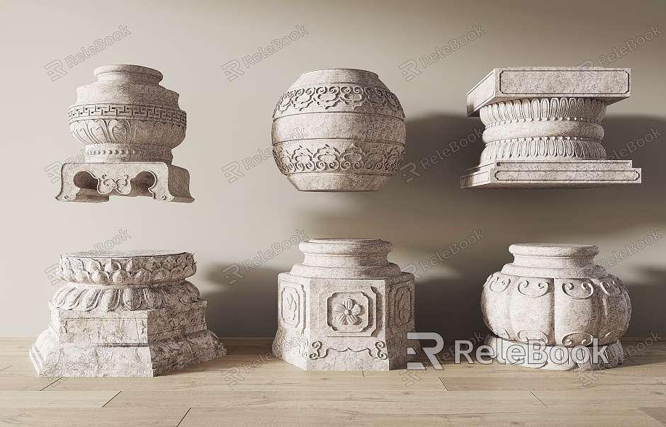 Chinese style column foundation combination model