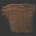 Handmade Brown Woven Basket For Daily Household Use With Sturdy Handles