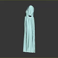Elegant Teal V Neck Pleated Dress With Puffed Sleeves And Long Flowy Design