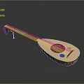 Traditional Wooden Pipa Musical Instrument Equipment With Strings And Sound Hole