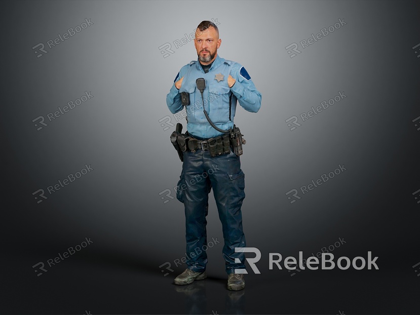 Modern Man Police Male Police model