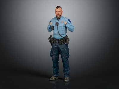 Modern Man Police Male Police model