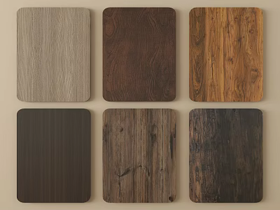 Various Wood Grain Wall Panels With Different Color And Texture Options 3d model