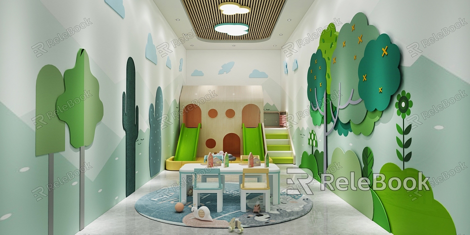 Modern Children's Entertainment Room model