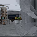 Modern Restaurant Interior Design With Dining Tables Chairs Pendant Lights And Window Decor