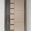 Modern Security Doors Featuring Different Panel Designs Glass Inserts And Metallic Accents 3d model