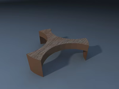 Modern Wooden Outdoor Chair With Cross Shaped Structure For Garden Use 3d model