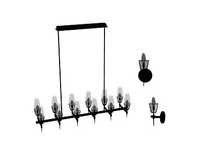 Simple European lamp combination chandelier wall lamp combination model