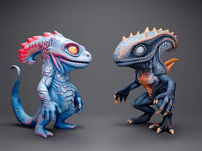 Alien Creature Alien Monster Alien Frog Man Warcraft Game Character Anime Character Cartoon Creature 3d model