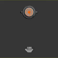 Modern Vertical Cylindrical Structure With Orange Stripes Top Device And Control Panel