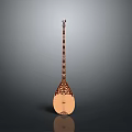 Traditional Chinese Pipa Wooden Musical Instrument For Daily Life Use With Exquisite Carved Designs