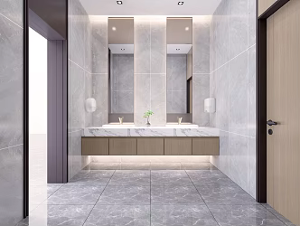 Public Toilet Washing Area Public Toilet Public Toilet 3d model