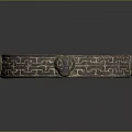 Antique Style Intricately Carved Bracelet With Geometric Pattern And Decorative Details