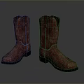 Fashionable Red Leather High Top Boots With Classic Design And Textured Exterior