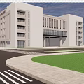 Modern style comprehensive building office building commercial building school teaching building administrative building 3d model