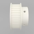 White Plastic Roller Wheels For Hardware Tools And Mechanical Parts 3d model