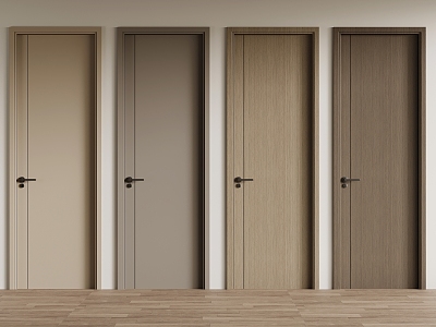 Interior door single door room door 3d model