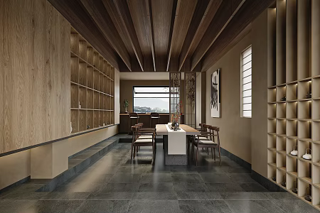 New Chinese Style Shop Tea 3d model