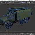 Army Green Military Truck with Multiple Wheels and Heavy Duty Cargo Gear