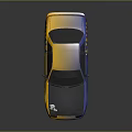 Shiny Silver Two Door Sports Car with Star Patterns and Reflection on Dark Background