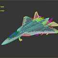 Sleek Blue Camouflage Fighter Jet With Twin Engines Red Markings And Dark Surface Reflection